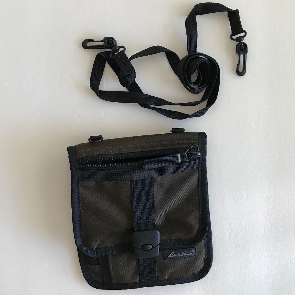 Brown Unisex Eddie Bauer Crossbody Travel Bag